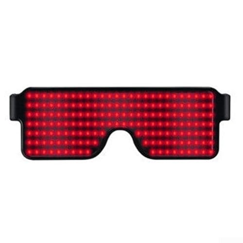 CWOQOCW LED-Gläser, blinkende LED-Sonnenbrille, Mehrzweck-Leucht-Partybrille, Bildschirm, Neon-Partyzubehör (rot) von CWOQOCW