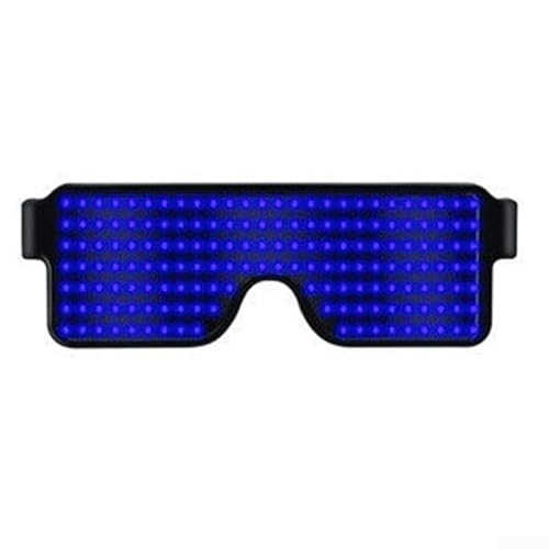 CWOQOCW LED-Gläser, blinkende LED-Sonnenbrille, Mehrzweck-Partybrille, Display, Neon-Partyzubehör (blau) von CWOQOCW