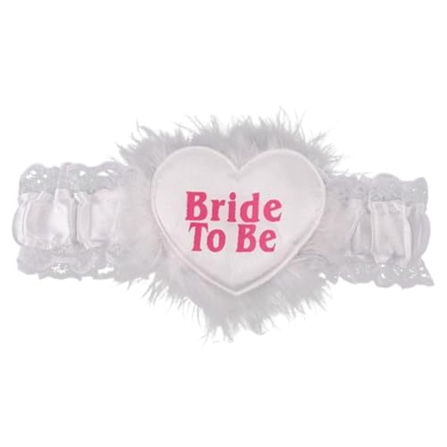 CWPFVQA 1 Stück Braut-Deko-Beinstrumpfband, „Bride to Be“-Brautstrumpfband, Brautstrumpfband Aus Spitze, Junggesellinnenabschiedsstrumpfband Für Hochzeit, Verlobung, Brautparty, Junggesellenabschied von CWPFVQA