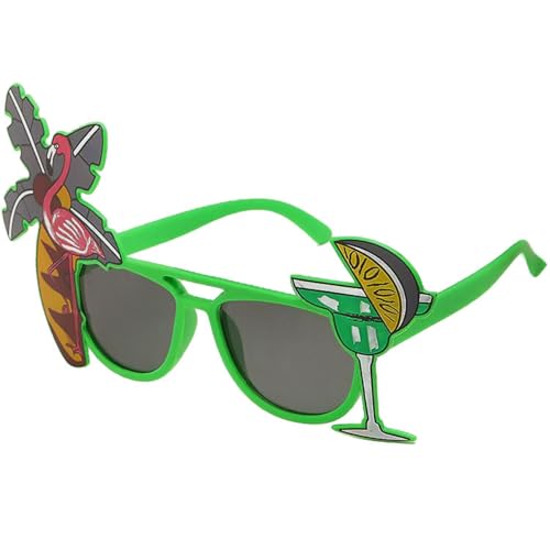 CWPFVQA 1 Stück Kokosnuss-Flamingo-Brille, Lustige Sonnenbrille, Party-Sonnenbrille, Lustige Sonnenbrille, Hawaii-Brille, Hawaiianische Accessoires von CWPFVQA