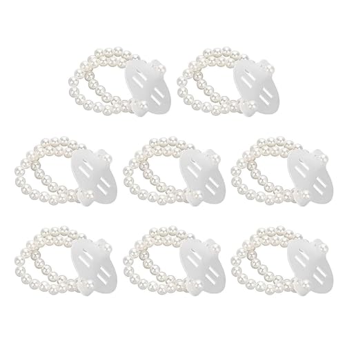 CWPFVQA 8 Stück Perlen-Armband, Elastisches Perlenarmband, Hochzeits-Korsage Für Frauen, Handgelenk-Korsage-Armband, Corsagen-Armband, Trockenblumen-Armband, Hochzeits-Handgelenksblume von CWPFVQA