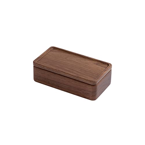 CWZZWS Schmuckschatulle, kleine Schmuckschatulle, Holz-Schmuckkästchen, tragbare Aufbewahrungsbox für Ringe, Ohrringe, Halsketten, Armbänder, Aufbewahrungsbox, integrierte Beflockung, 5,11 Zoll, von CWZZWS