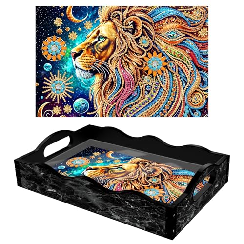 DIY Diamond Art Painting Serviertablett, Diamant Malerei Crystal Art tablett Rechteckig Küchentablett aus ABS, Diamond Art Painting Tray Geschenk-07-Löwe DIY Diamond Art Painting Serviertablett, Diamant Malerei Crystal Art tablett Rechteckig Küchentablett aus ABS, Diamond Art Painting Tray Geschenk-07-Löwe von CXINLky