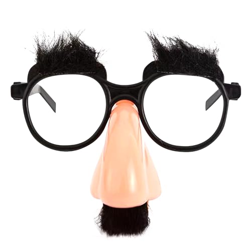 CXNXFD Big Nose Camouflage Brille Schwarzer Bart Augenbrauen Plastik Big Nose Funny Funny Prank Fool Requisiten für Karneval Halloween Party Performance von CXNXFD