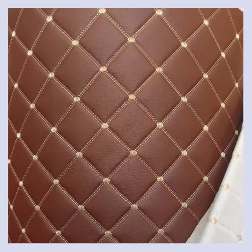 CXPMY Kunstleder Gesteppt Kaschiert Leder Polsterstoff Kunstleder PVC Gestepptes Kaschiert Dekostoff for Auto Innenraum DIY Dekor 1.6x1M(Deep Coffee,1.6x10m) von CXPMY