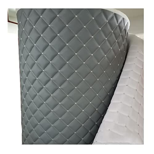 CXPMY Kunstleder Gesteppt Kaschiert Leder Polsterstoff Kunstleder PVC Gestepptes Kaschiert Dekostoff for Auto Innenraum DIY Dekor 1.6x1M(Gray,1.6x10m) von CXPMY