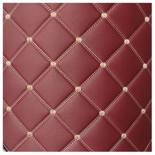 CXPMY Kunstleder Gesteppt Kaschiert Meterware 160cm ×100cm, Leder Polsterstoff Stoff für Schrank Ledertasche Autositz Sofa Möbel Repara, Schwarz(Wine red,1.6x3m) von CXPMY