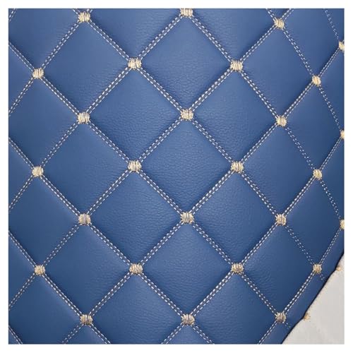 Kunstleder Lederkonzept Kunstleder Polsterstoff Gesteppt Kaschiert Meterware Möbelstoff Dekostoff,Weiß (Color : Weiß Square, Size : 1.6x1m/5.25x3.28ft)(Navy Blue,1.6x10m) von CXPMY