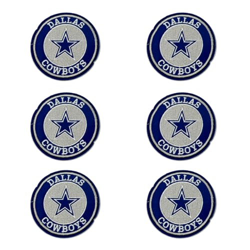 6 Stück Rugby-Fans Lieblings-Team-Logo, bestickter Aufnäher für Cowboy, zum Aufbügeln oder Aufnähen, Applikation für Jacken, Rucksäcke, Jeans und Kleidung, Abzeichen, Applikation, Emblem, Schild, von CXQC