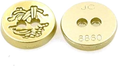 10 Stück kleine Metall-Nähknöpfe aus Zinklegierung, Gold/Schwarz, für Hemden, Kleidungszubehör, Kleidung, DIY-Zubehör, Gold, 10 Stück von CXTHPFC