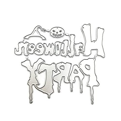 Harlotte Halloween Horror Party Carbon Steel Scrapbooking Embossing Stencil, DIY Printing Steel Mold for Album Paper Card Making von CXV