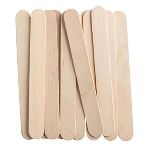 CYBUCH [100 Stück Popsicle Sticks aus Holz, 3,6 Zoll, Handwerk, Eiscreme, Wachs, Haarentfernung mit Wachs, Holzstäbchen zum Absenken, einfach zu verwenden von CYBUCH