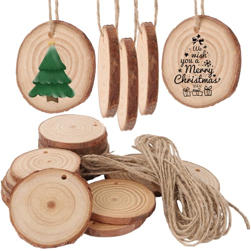 CYEER 100 Stück Holzscheiben 5-6cm, von CYEER