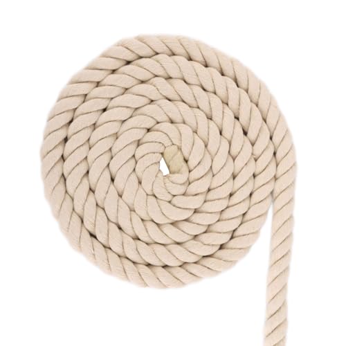 CYEER Baumwollseil 20MM Länge 5M Weiß Baumwollkordel Kordel Kordelband Makramee Garn Kordel Boho Deko Baumwollschnur Dekoration Garten Balkon Haus Rope Cotton von CYEER