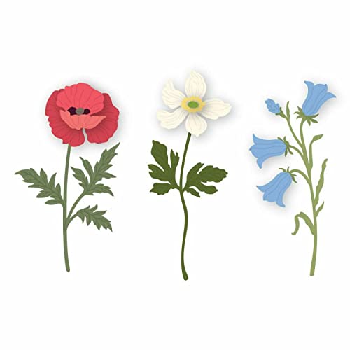 3 schöne Schichten Blumen Stanzformen für Kartenherstellung, DIY, Scrapbooking, Wildblumen, Metall-Stanzformen für Papierbasteln, Handarbeit, Scrapbooking, Zubehör, Prägeschablone, Stanzschablone von CYFUN DESIGN