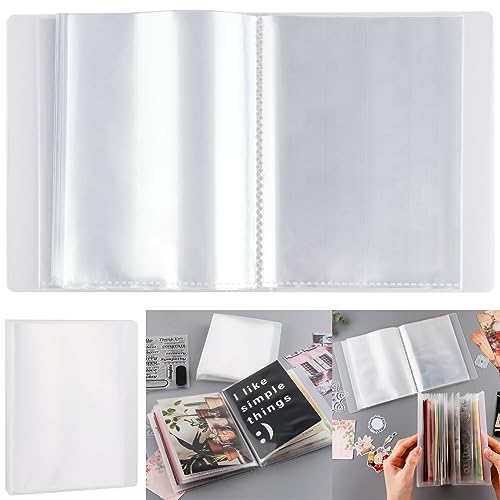 A6 Clear Sticker Photo Storage Album, Stamp Cutting Dies Storage Book Organizer Folder, 40 Pages Clear Die & Stamp Storage Bag Transparent Plastic Folders for Cutting Dies Stencil Embossing Crafts von CYFUN DESIGN