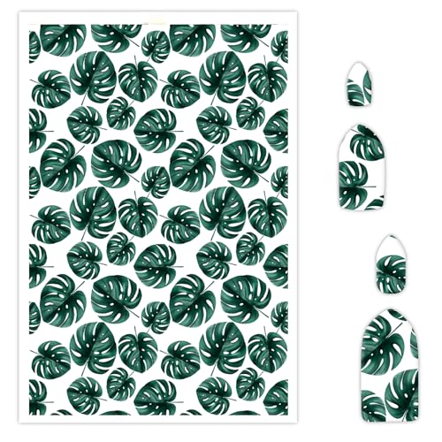 Blatt-Transferpapier für Polymerton, 10 Stück, Wassertransferblätter für Polymerton, Monstera Deliciosa Blätter, Ton-Transferpapier für Bastelarbeiten, Kunst, Schmuck, Ohrringe, Bastelbedarf, 14 x 8 Blatt-Transferpapier für Polymerton, 10 Stück, Wassertransferblätter für Polymerton, Monstera Deliciosa Blätter, Ton-Transferpapier für Bastelarbeiten, Kunst, Schmuck, Ohrringe, Bastelbedarf, 14 x 8 von CYFUN DESIGN