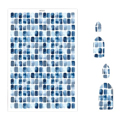 Blue Little Suqares Transferpapier für Polymerton, 10 Stück Wassertransferblätter für Polymerton, Polymer-Ton, Transferpapier für Bastelarbeiten, Kunst, Ton, Ohrringe, Schmuckherstellung, 14 x 8 cm Blue Little Suqares Transferpapier für Polymerton, 10 Stück Wassertransferblätter für Polymerton, Polymer-Ton, Transferpapier für Bastelarbeiten, Kunst, Ton, Ohrringe, Schmuckherstellung, 14 x 8 cm von CYFUN DESIGN