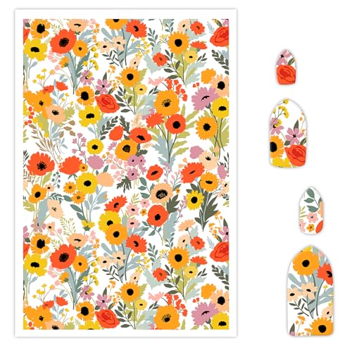 Buntes Blumen-Transferpapier für Polymerton, 10 Stück, Wassertransferblätter für Polymerton, Blumen, Ton, Transferpapier für Bastelarbeiten, Kunst, Schmuck, Ohrringe, Anhänger, Bastelbedarf, 14 x 8 cm Buntes Blumen-Transferpapier für Polymerton, 10 Stück, Wassertransferblätter für Polymerton, Blumen, Ton, Transferpapier für Bastelarbeiten, Kunst, Schmuck, Ohrringe, Anhänger, Bastelbedarf, 14 x 8 cm von CYFUN DESIGN