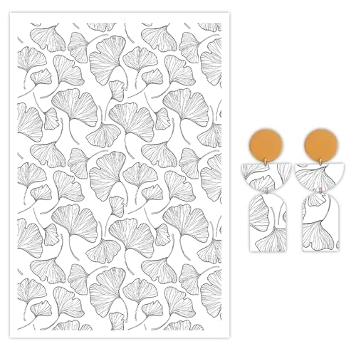 CYFUN DESIGN Blattpapier für Polymerton, 10 Stück Wassertransferblätter für Polymerton, Ginkgoblätter, Ton-Transferpapier für Bastelarbeiten, Kunst, Schmuck, Ohrringe, Anhänger, Bastelbedarf, 14 x 8 CYFUN DESIGN Blattpapier für Polymerton, 10 Stück Wassertransferblätter für Polymerton, Ginkgoblätter, Ton-Transferpapier für Bastelarbeiten, Kunst, Schmuck, Ohrringe, Anhänger, Bastelbedarf, 14 x 8 von CYFUN DESIGN