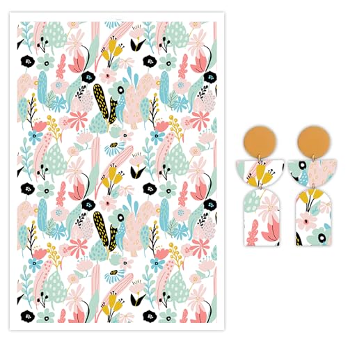 CYFUN DESIGN Transferpapier mit Blumenblättern für Polymerton, 10 Stück Wassertransferblätter für Polymerton, Ton-Transferpapier für Bastelarbeiten, Kunst, Schmuck, Ohrringe, Anhänger, Bastelbedarf CYFUN DESIGN Transferpapier mit Blumenblättern für Polymerton, 10 Stück Wassertransferblätter für Polymerton, Ton-Transferpapier für Bastelarbeiten, Kunst, Schmuck, Ohrringe, Anhänger, Bastelbedarf von CYFUN DESIGN