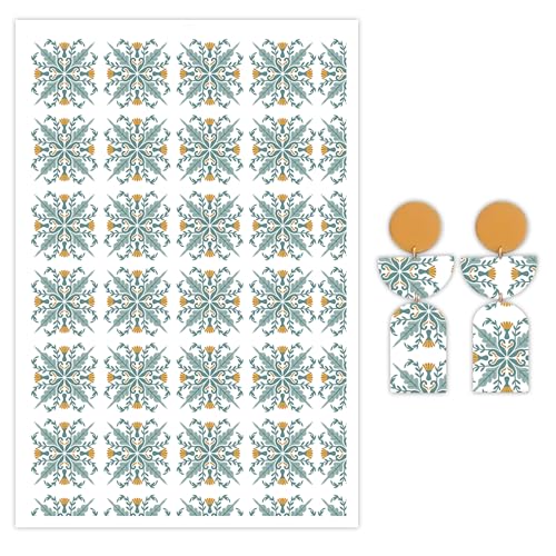 Florales Transferpapier für Polymerton, 10 Stück Wassertransferblätter für Polymerton, Blumen- und Blattform, Ton-Transferpapier für Bastelarbeiten, Kunst, Schmuck, Ohrringe, Bastelbedarf, 14 x 8 cm Florales Transferpapier für Polymerton, 10 Stück Wassertransferblätter für Polymerton, Blumen- und Blattform, Ton-Transferpapier für Bastelarbeiten, Kunst, Schmuck, Ohrringe, Bastelbedarf, 14 x 8 cm von CYFUN DESIGN