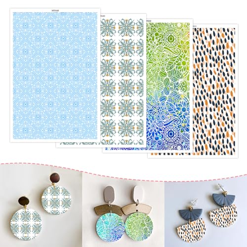 Florales Transferpapier für Polymerton, 4 Designs, 20 Stück, Wassertransferblätter für Polymerton, Regentropfen, Blumenmuster, Polymer-Ton, Transferpapier für Bastelarbeiten, Kunst, Schmuck, Ohrringe Florales Transferpapier für Polymerton, 4 Designs, 20 Stück, Wassertransferblätter für Polymerton, Regentropfen, Blumenmuster, Polymer-Ton, Transferpapier für Bastelarbeiten, Kunst, Schmuck, Ohrringe von CYFUN DESIGN
