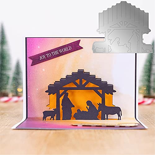 Heilige Familie Krippe Weihnachtsformen für Kartenherstellung DIY Scrapbooking Metall Stanzformen für Papierherstellung Kunsthandwerk Prägeschablone Stanzformen Stanzschablone Formen Handgemachtes von CYFUN DESIGN