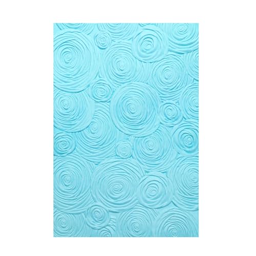 Roses 3D-Prägeschablone, Rosen-Blumenhintergrund, Kunststoff-Präge-Textur, verblasst Ordner, Vorlage für Kartenherstellung, Scrapbooking und andere Papierbastelarbeiten, Scrapbooking, von CYFUN DESIGN