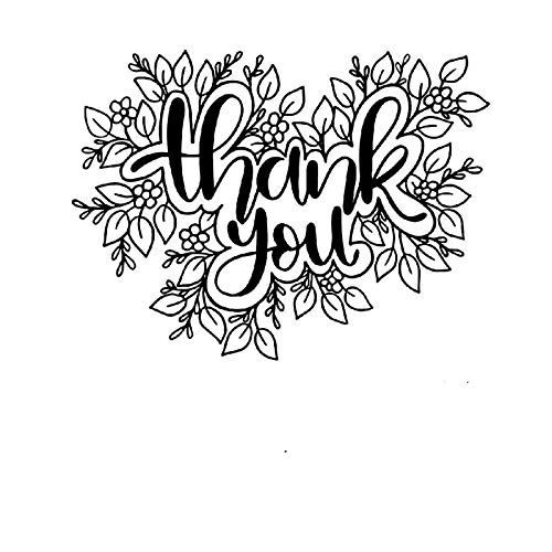 Stempel mit Aufschrift "Thank You Friend", für Freundschaft, Sprüche, Grußbotschaft, transparent, Silikon, transparent, Stempel für Grußkarten und Bastelarbeiten von CYFUN DESIGN