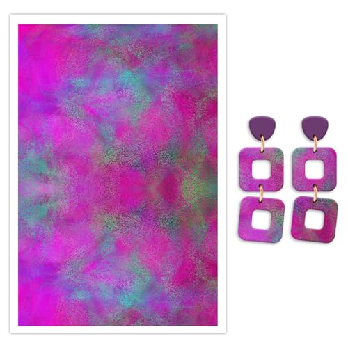 Transferpapier für Ohrringe und Polymerton, abstraktes wasserlösliches Transferpapier für Polymerton, DIY, Kunst, Handwerk, Schmuck, Ohrringe, 10 Stück Transferpapier für Ohrringe und Polymerton, abstraktes wasserlösliches Transferpapier für Polymerton, DIY, Kunst, Handwerk, Schmuck, Ohrringe, 10 Stück von CYFUN DESIGN