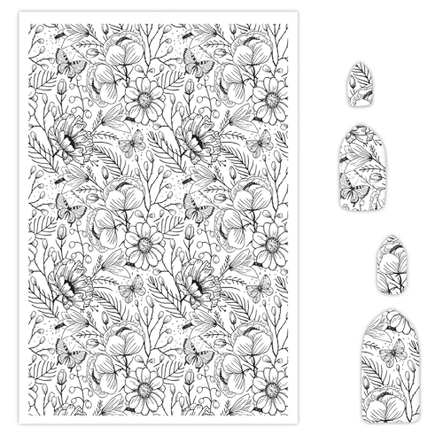 Transferpapier mit Blumen und Schmetterlingen für Polymerton, 10 Stück, Wassertransferblätter für Polymerton, exquisite Blumen, Polymer-Ton, Transferpapier für Bastelarbeiten, Kunst, Schmuck, Ohrringe Transferpapier mit Blumen und Schmetterlingen für Polymerton, 10 Stück, Wassertransferblätter für Polymerton, exquisite Blumen, Polymer-Ton, Transferpapier für Bastelarbeiten, Kunst, Schmuck, Ohrringe von CYFUN DESIGN