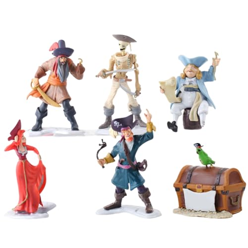 Piraten Figuren Kuchen Dekoration 6 Stück Pirat Cupcake Toppers Pirates Theme Figuren Ornament Set Pirat Cake Topper Figur Modell Puppe Geschenk für Tisch Schreibtisch Dekoration Zubehör von CYGMRFH