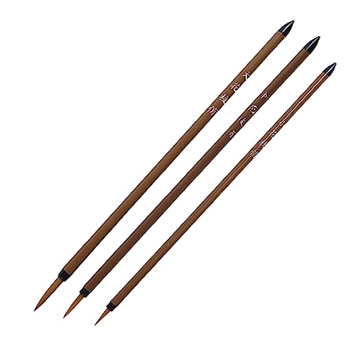 CYILPR Chinesische Kalligraphie-Pinsel, Hakenlinie-Stift-Set für feine Kunst, Malerei und Schreiben, feine Kunst, Malstift, vielseitig verwendbar, 3 Stück von CYILPR