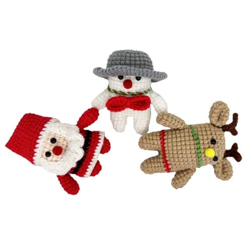 CYILPR Häkelsets für Anfänger, Weihnachts-Set mit Garn, Häkelnadeln, Anleitung (evtl. nicht in deutscher Sprache), Häkelhandwerk, Starter-Kits von CYILPR