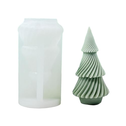 CYILPR Kerzenformen, 3D-Weihnachtsbaum-Kerzenform, Silikonform für Kerzenherstellung, handgefertigte Seife, Fondant, Kuchen, Epoxidharz, Basteln von CYILPR