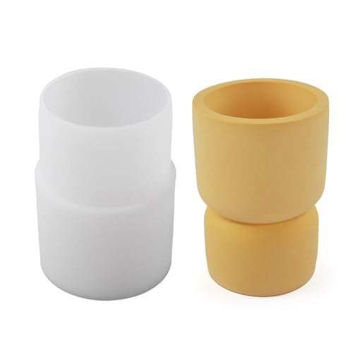 CYILPR Kerzenformen, Silikon-Kerzenbecher-Formen-Set, kreative Kerze, Zement, Tasse, Beton, Kerzen, Becher, Harzformen von CYILPR