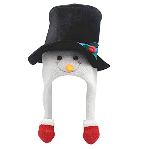 CYILPR Lustige Weihnachtsmütze Weihnachten mit Schneemann Earflap Weihnachten Party Hut Lustige Schneemann Hut Navidad Requisiten Neujahr von CYILPR