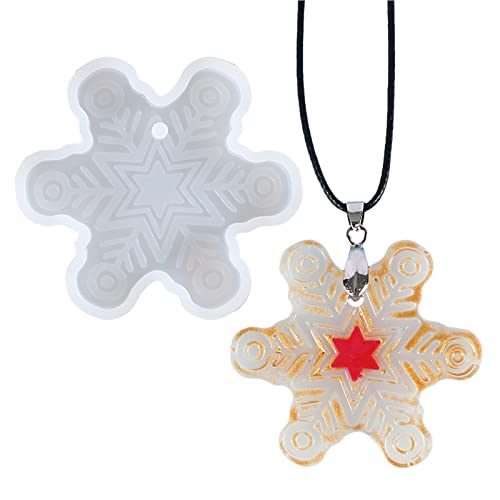 CYILPR Schlüsselanhänger-Formen, glänzende Weihnachtsserie, Ornamente, Silikon, Epoxidharz, Schlüsselanhänger, Anhänger, Schmuck für Weihnachtsbasteln von CYILPR