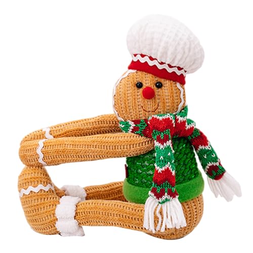 CYILPR Weihnachten Lustige Gestrickte Lebkuchen Mann Puppen Vorhang Raffhalter Schnallen Zubehör Für Fenster Vorhänge Holdback von CYILPR