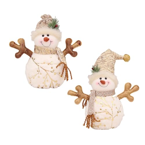 CYILPR Weihnachtliche Schneemann-Figuren, handgefertigt, gefüllte Puppen, Dekoration, Urlaub, Party, Ornament, Haushaltszubehör, täglicher Gebrauch von CYILPR