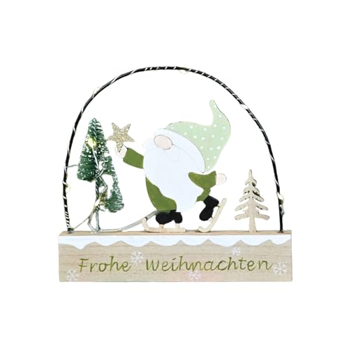 CYILPR Weihnachtliche Tischdekoration, Cartoon-Dekoration, handgefertigte Holzfigur, um Ihre Weihnachtsstimmung zu verschönern von CYILPR