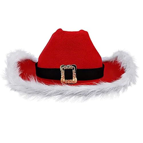 CYILPR Weihnachtsmütze, Weihnachtsmannmütze, Country-Westernhut, Hut für Party, Foto-Requisiten, Headwaer Geschenke von CYILPR