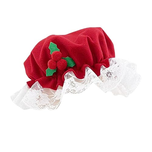 CYILPR Weihnachtsmütze mit Spitze für Weihnachtsfeiern Verkleiden Cosplay BonnetCap Bonnet von CYILPR