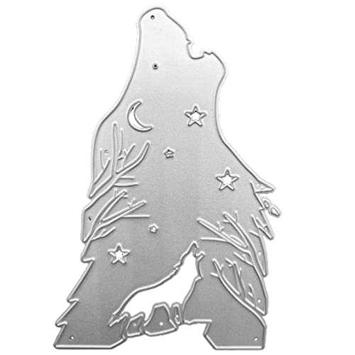 Sterne Mond Wald Wolf Metall Stanzformen Geprägte Form Scrapbooking Album Papier Karten Locher Schablone Vorlage von CYILPR