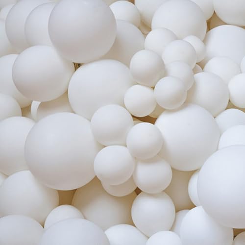 Weiße Latex-Luftballons, 100 Stück, hochwertige Latex-Luftballons als Geburtstagsparty-Ballons/Abschlussballons/Valentinstag von CYILPR