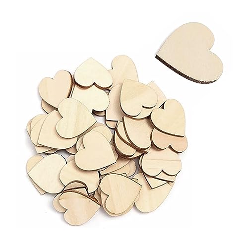 CYIOU 400 Stück Holzherzen Holzherzen zum Beschriften Mini Holz Herzen Holzherzen zum Basteln Natürliche Holzherz für DIY Handwerk Hochzeits Tischdeko(20mm) von CYIOU