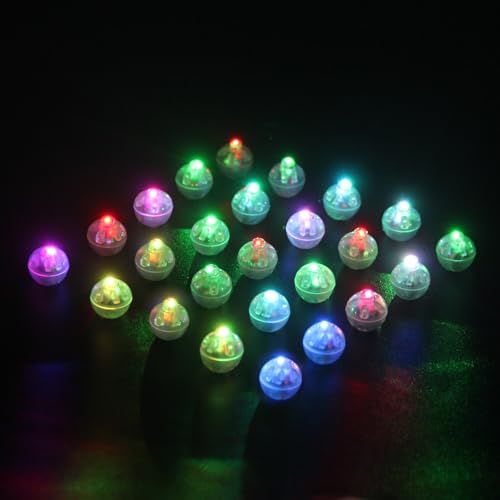 CYIOU Led Ballons Runde 50 Stück Bunte Blinkende Party Licht Luftballons mit Licht Hochzeit Mini Led Licht Geeignet für Geburtstag Halloween Dekoration Beleuchtung Karneval Bar Klub Dekoration von CYIOU