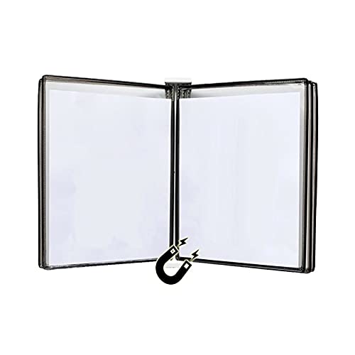 Wandmontiertes Poster-Display für Daumenkinos, A3-Wandmappe, A3 [16,53 Zoll × 11,69 Zoll] 10 Taschen, an Metallvorrichtung befestigt(Black) von CYJAZNHH