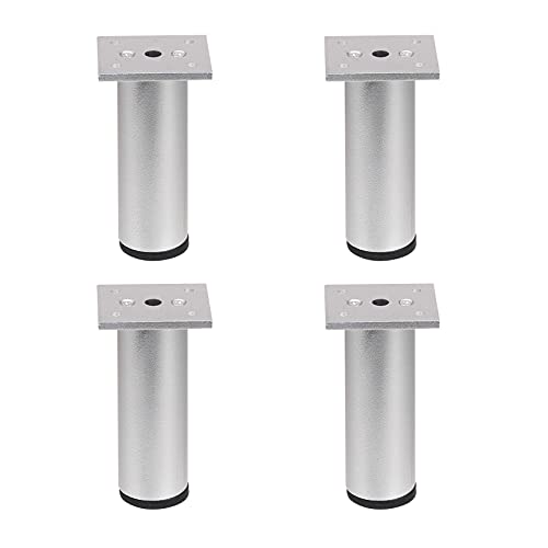 CYJSRGWE 4er-Set Möbelbeine, DIY-Tischbeine aus Metall, Stützbeine, Ersatz für Sofa/Couchtisch/TV-Schrank/Bett/Küchenschrank/Couch, Aluminiumlegierung, höhenverstellbar 0–1 cm von CYJSRGWE